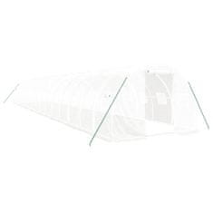 Vidaxl Fóliovník s oceľovým rámom biely 48 m² 16x3x2 m