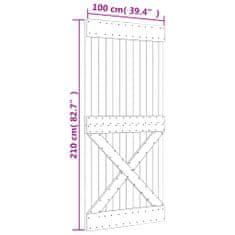 Vidaxl Dvere NARVIK 100x210 cm, borovicový masív