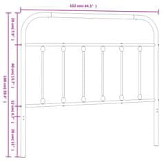 Vidaxl Kovové čelo postele biele 107 cm