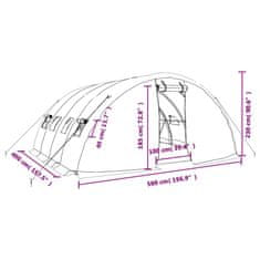 Vidaxl Fóliovník s oceľovým rámom zelený 20 m² 5x4x2,3 m