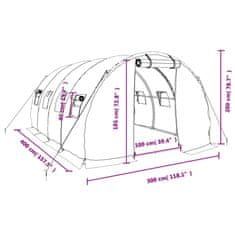 Vidaxl Fóliovník s oceľovým rámom zelený 12 m² 4x3x2 m