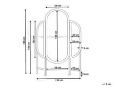 Beliani 3-dielny skladací ratanový paraván 134 x 180 cm prírodný/hnedý VIGEVANO