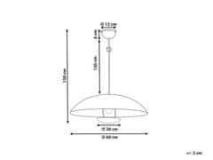 Beliani Kovová závesná lampa mosadzná AGRANI