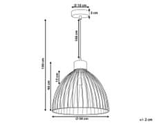 Beliani Kovová závesná lampa mosadzná BANAS