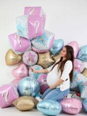 Grabo Fóliový balón kocka Gender Reveal Boy or Girl 38cm