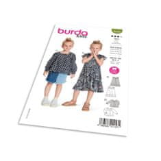 Burda Strih Burda 9249 - Naberané šaty a blúzka pre dievčatá