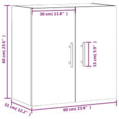 Petromila vidaXL Nástenná skrinka lesklá biela 60x31x60 cm kompozitné drevo