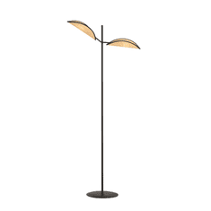 shumee Stojacia lampa VENE LP2 BLACK/RATTAN 1160/LP2 originálne dizajnové tienidlá