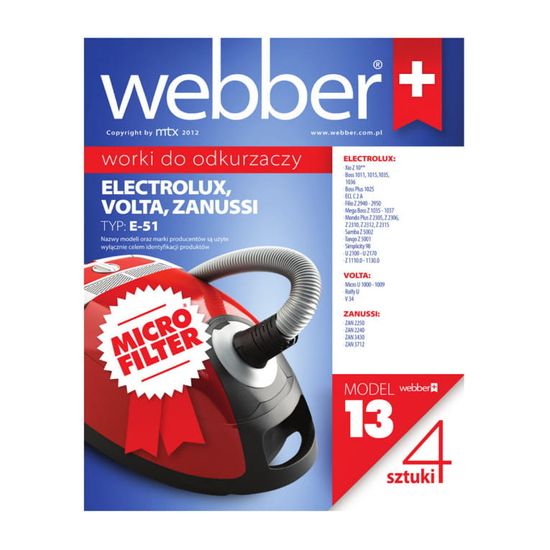 Webber ELECTROLUX typ E-51 Safbag