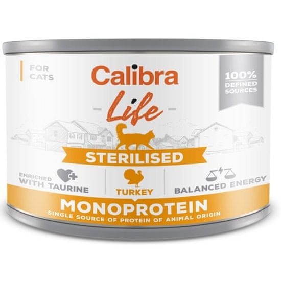 Calibra Cat Life konz. Sterilised Turkey 200g