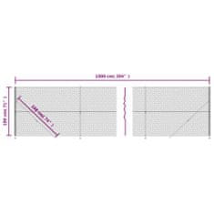 Vidaxl Drôtený plot s prírubou zelený 1,8x10 m