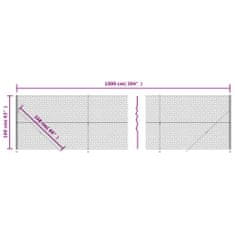 Vidaxl Drôtený plot s prírubou zelený 1,6x10 m