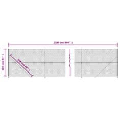 Vidaxl Drôtený plot s prírubou zelený 1,6x25 m