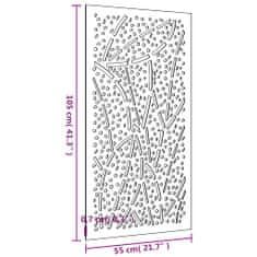 Petromila vidaXL Záhradná dekorácia 105x55 cm, cortenová oceľ, listy