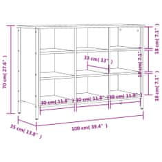 Petromila vidaXL Botník hnedý dub 100x35x70 cm kompozitné drevo