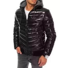 Dstreet Pánska štýlová zimná bunda prešívaná s kapucňou STREET čierna tx3846 3XL