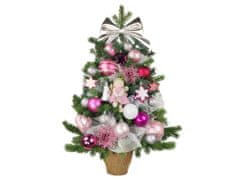 LAALU Sada vianočných ozdôb 60 ks v boxe PREMIUM PINK na vianočné stromčeky do 100 cm