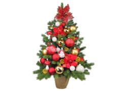 LAALU Sada vianočných ozdôb 81 ks v boxe PREMIUM RED na vianočné stromčeky do 100 cm