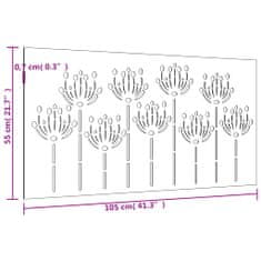 Petromila vidaXL Záhradná dekorácia 105x55cm kortenová oceľ dizajn kvetov