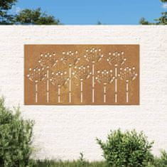 Petromila vidaXL Záhradná dekorácia 105x55cm kortenová oceľ dizajn kvetov