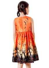 EXCELLENT Detské halloweenske šaty veľkosti 110 - oranžové