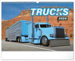 Kalendár 2024 nástenný: Trucks, 48 × 33 cm