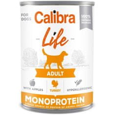 Calibra Dog Life konz. Adult Turkey with apples 400g