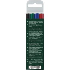 Faber-Castell Popisovač OHP permanentný F, 4 set