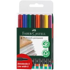 Faber-Castell Popisovač OHP permanentný S, 8 set