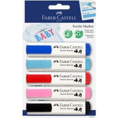 Faber-Castell Popisovače na textil set 5 farebné Baby-Party, BL