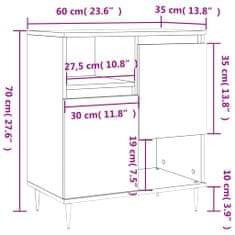 Petromila vidaXL Komoda betónovo sivá 60x35x70 cm spracované drevo