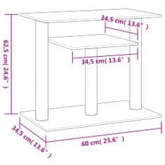 Vidaxl Škrabadlo pre mačky s plošinami bledosivé 62,5 cm