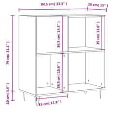 Vidaxl Skrinka na platne lesklá biela 84,5x38x89 cm kompozitné drevo