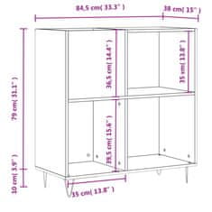 Vidaxl Skrinka na platne čierna 84,5x38x89 cm kompozitné drevo