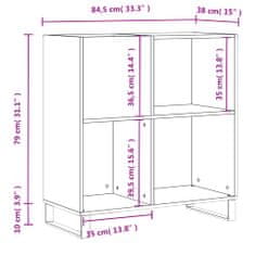 Petromila vidaXL Skrinka na platne hnedý dub 84,5x38x48 cm kompozitné drevo