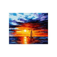 PIPPER. Maľovanie podľa čísiel "Západ slnka 3" 50x40 cm, plátno vypnuté na ráme