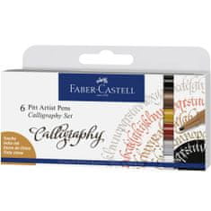 Faber-Castell PITT kaligrafické fixky 6 farieb set