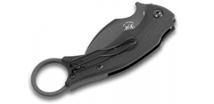 Fox Knives FX-591 Black Bird vreckový nôž - karambit 6,5 cm, celočierny, G10