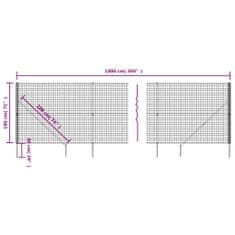 Vidaxl Drôtený plot s kotviacimi hrotmi zelený 1,8x10 m