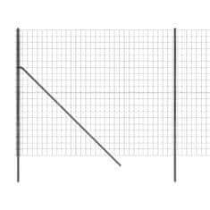 Vidaxl Drôtený plot antracitový 1,4x10 m pozinkovaná oceľ