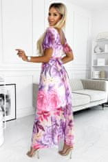 Numoco Dámske kvetované šaty Cinzia ružovo-fialová Universal