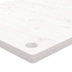 Vidaxl Doska stolíka biela 110x60x2,5 cm masívne borovicové drevo