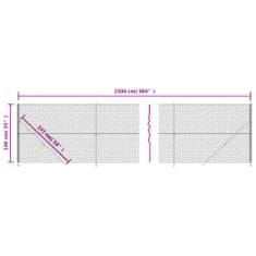 Vidaxl Drôtený plot s prírubou zelený 1,4x25 m