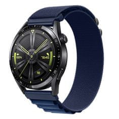 BStrap Nylon Loop remienok na Huawei Watch GT 42mm, navy blue