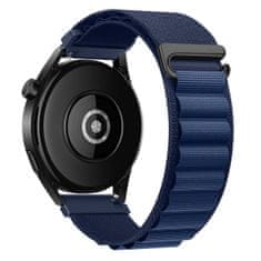 BStrap Nylon Loop remienok na Huawei Watch GT2 42mm, navy blue