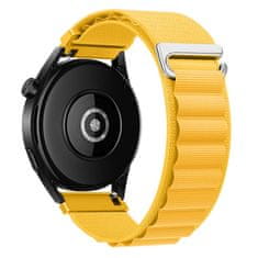 BStrap Nylon Loop remienok na Huawei Watch GT3 46mm, yellow