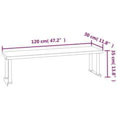 Vidaxl Kuchynský pracovný stôl s policou 120x60x115 cm nehrdzav. oceľ