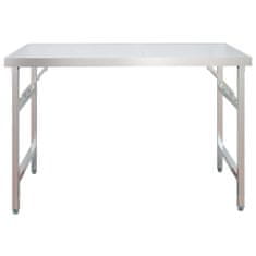 Vidaxl Kuchynský pracovný stôl s policou 120x60x145 cm nehrdzav. oceľ
