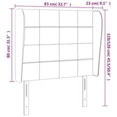 Vidaxl Čelo postele so záhybmi krémové 83x23x118/128 cm látka