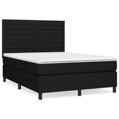 Petromila vidaXL Boxspring posteľ s matracom čierny 140x190 cm látka